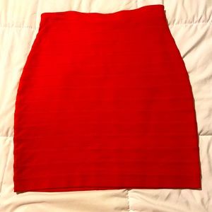 Express Orange Bodycon Skirt Size 2